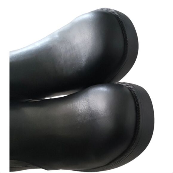 MIA Black Faux Leather Ankle Platform Boots Size 9M NWT - Picture 5 of 8